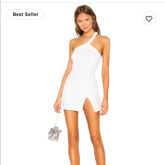 White Sequin Mini Dress - Picture 1 of 7